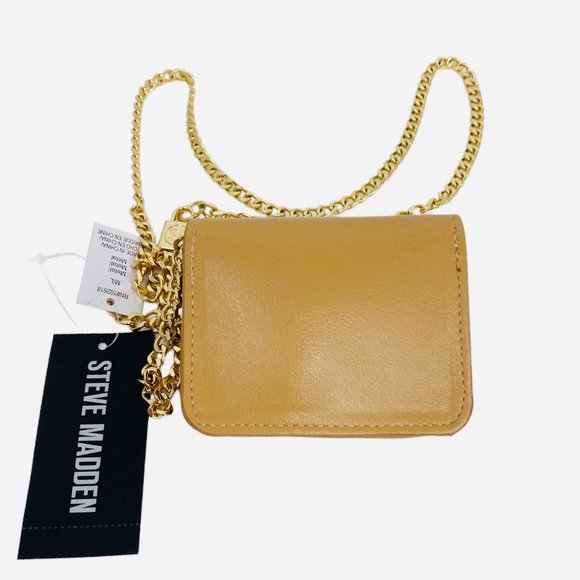 Steve Madden Micro Belt Bag Tan w/ Gold Chain – M/L – NWT main image 4